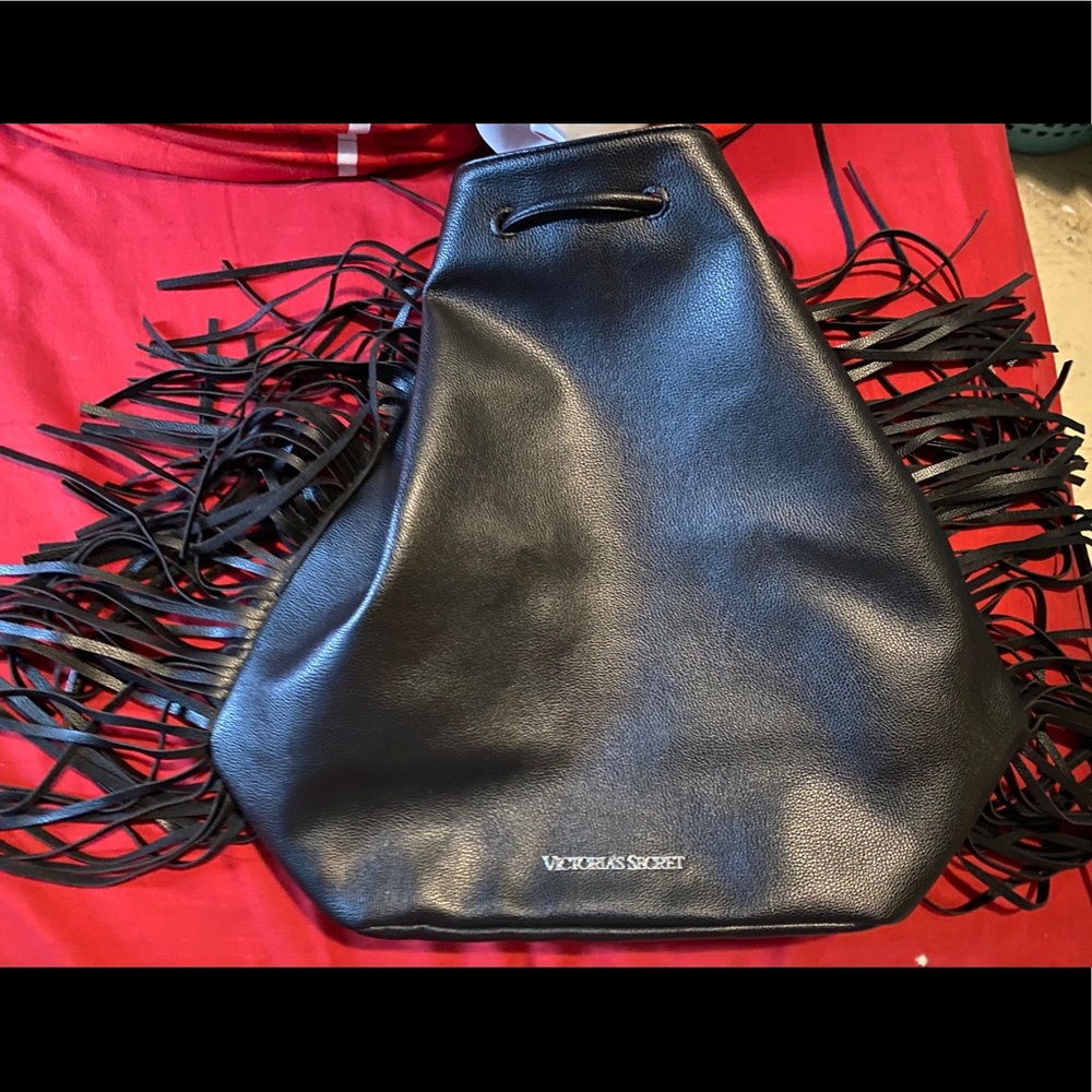 VICTORIA SECRET FAUX LEATHER FRINGE BACKPACK
